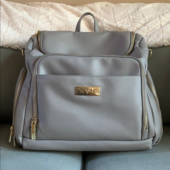gray fox diaper bag